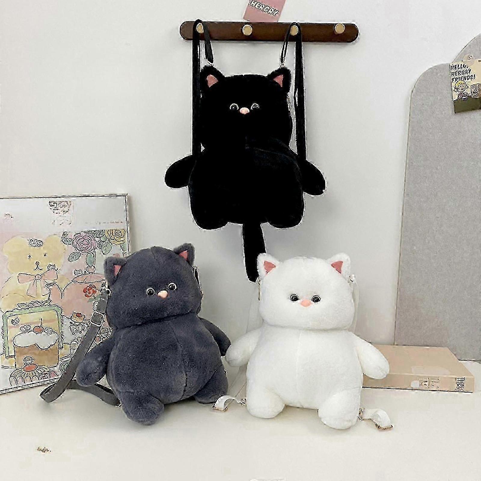 Plush Cat Backpack Soft Compact