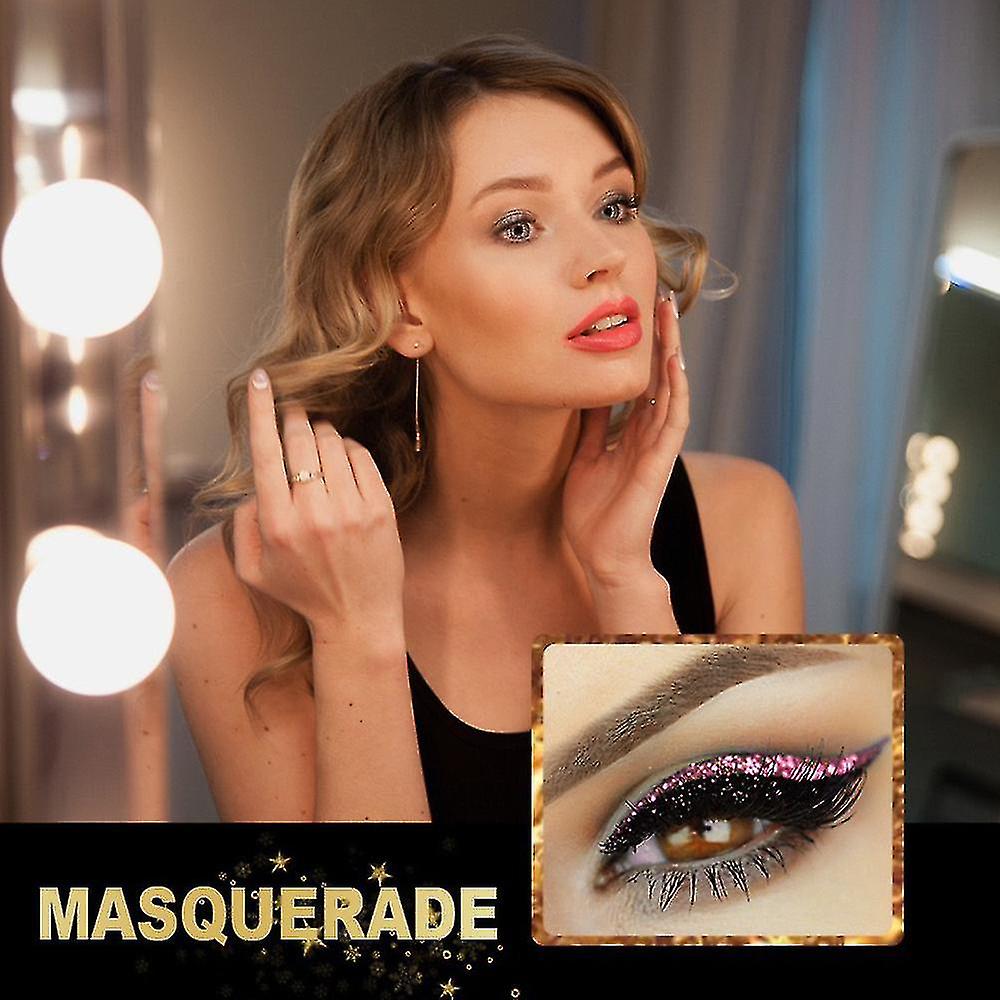4 Pairs Reusable Eyeliner And False Eyelash Stickers Sequin Eye Shadow Makeup