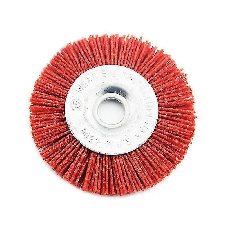 Nylon round brush 100 mm thick, red