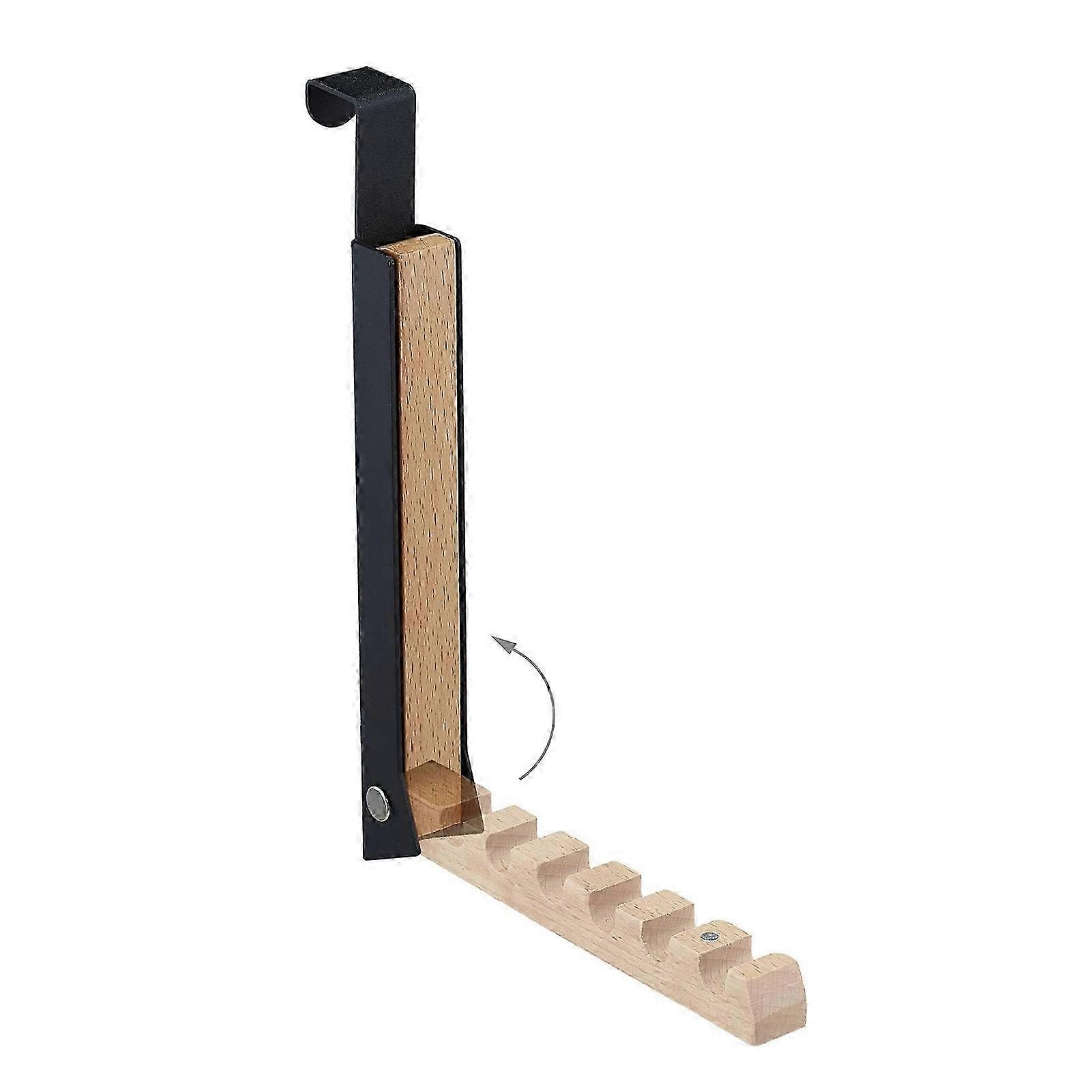 6 Hook Foldable Door Clothes Rack