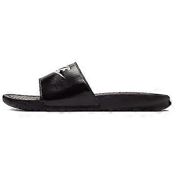 Nike Victori One Leather Patchwork Slide Slippers Unisex Black White 343880-015