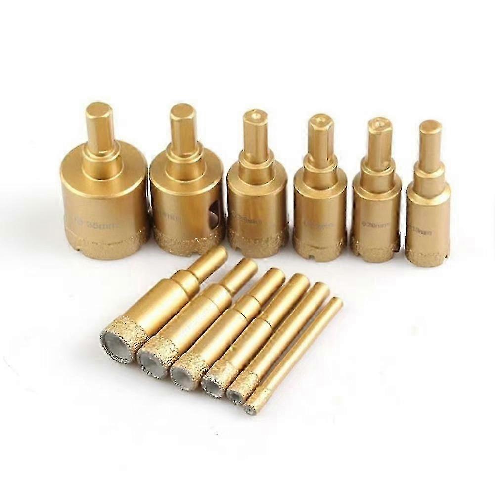 Gold Brazed Marble Drill Bits 12pc Set