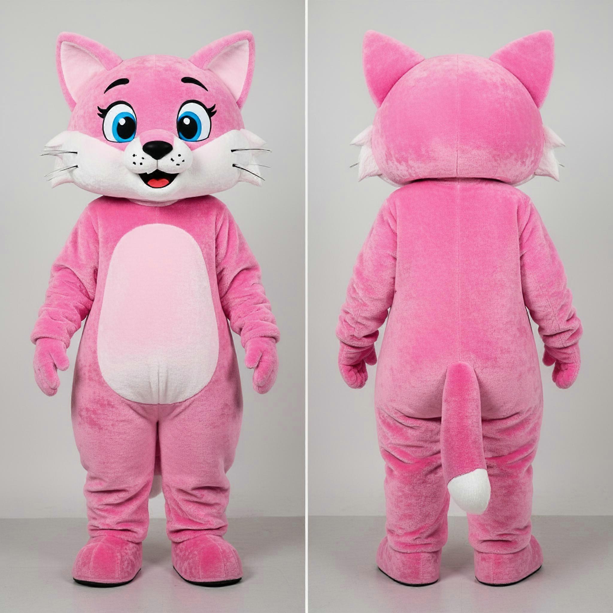 MASTICOT Pink Playful Bobcat Mascot