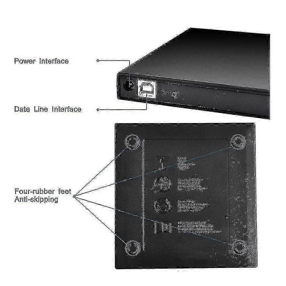 Usb 2.0 External Cd/dvd PlayerBlack