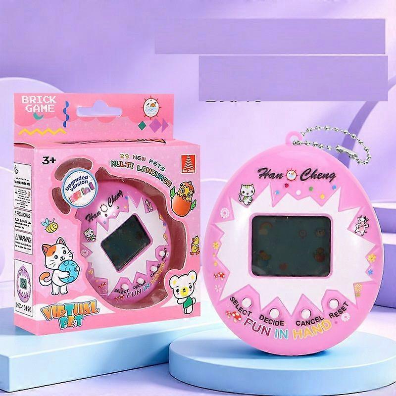 Handheld mini virtual pet game console 3077 Virtual Pet  Transparent White