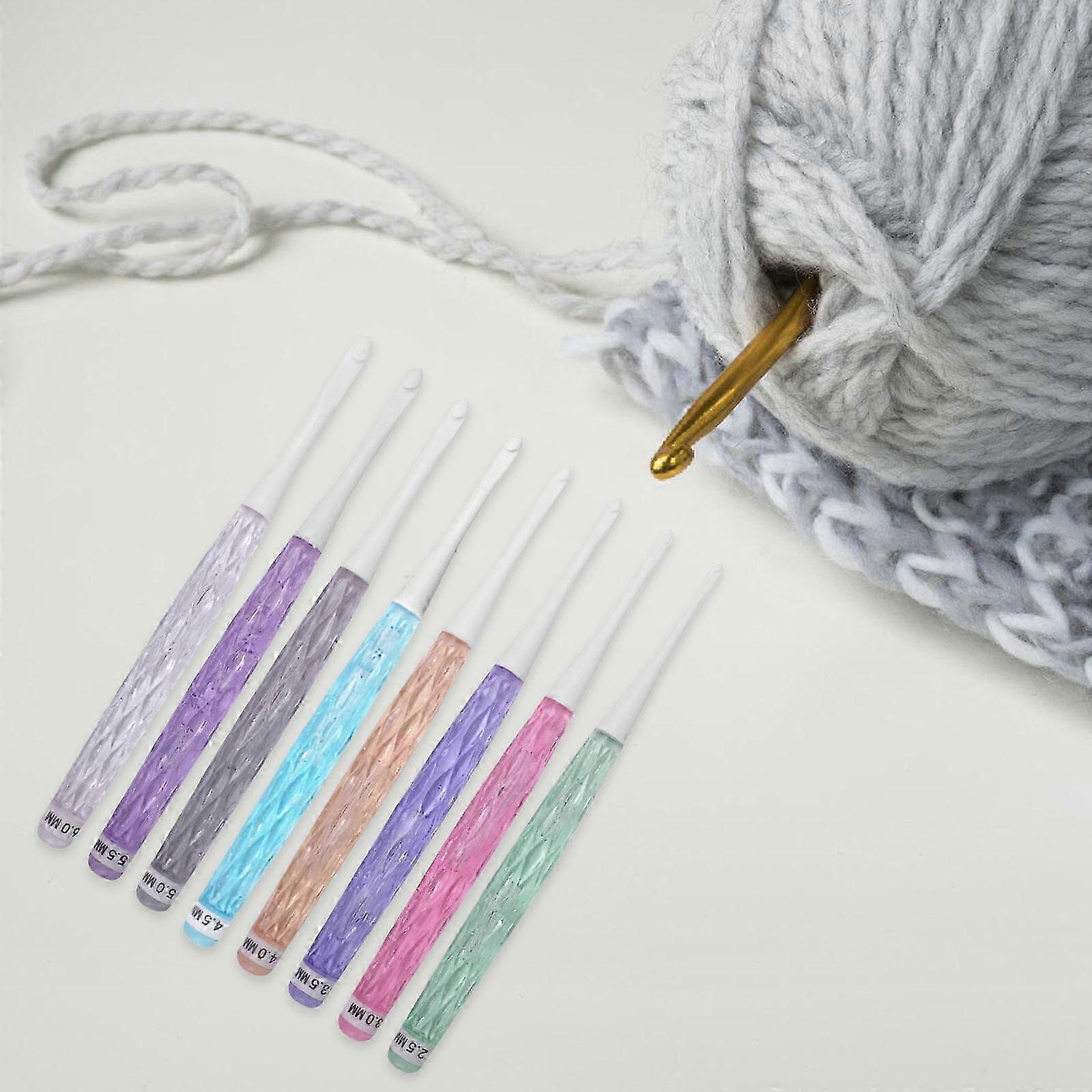 8Pcs Long Handle Crochet Hook Set