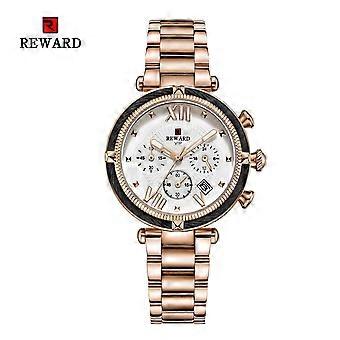 REWARD 63084l Damen-Sportuhr, Edelstahlgehäuse, 36 mm, Quarzwerk, wasserdicht bis 30 m, hohe Qualität