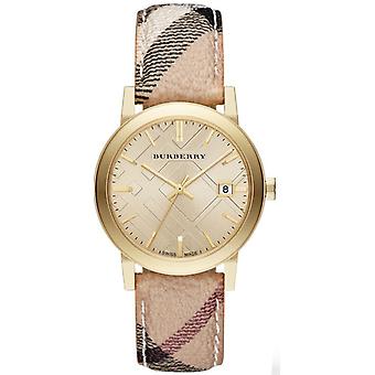 Burberry ville Quartz Analog Unisex Watch avec BU9026 Cowskin Bracelet