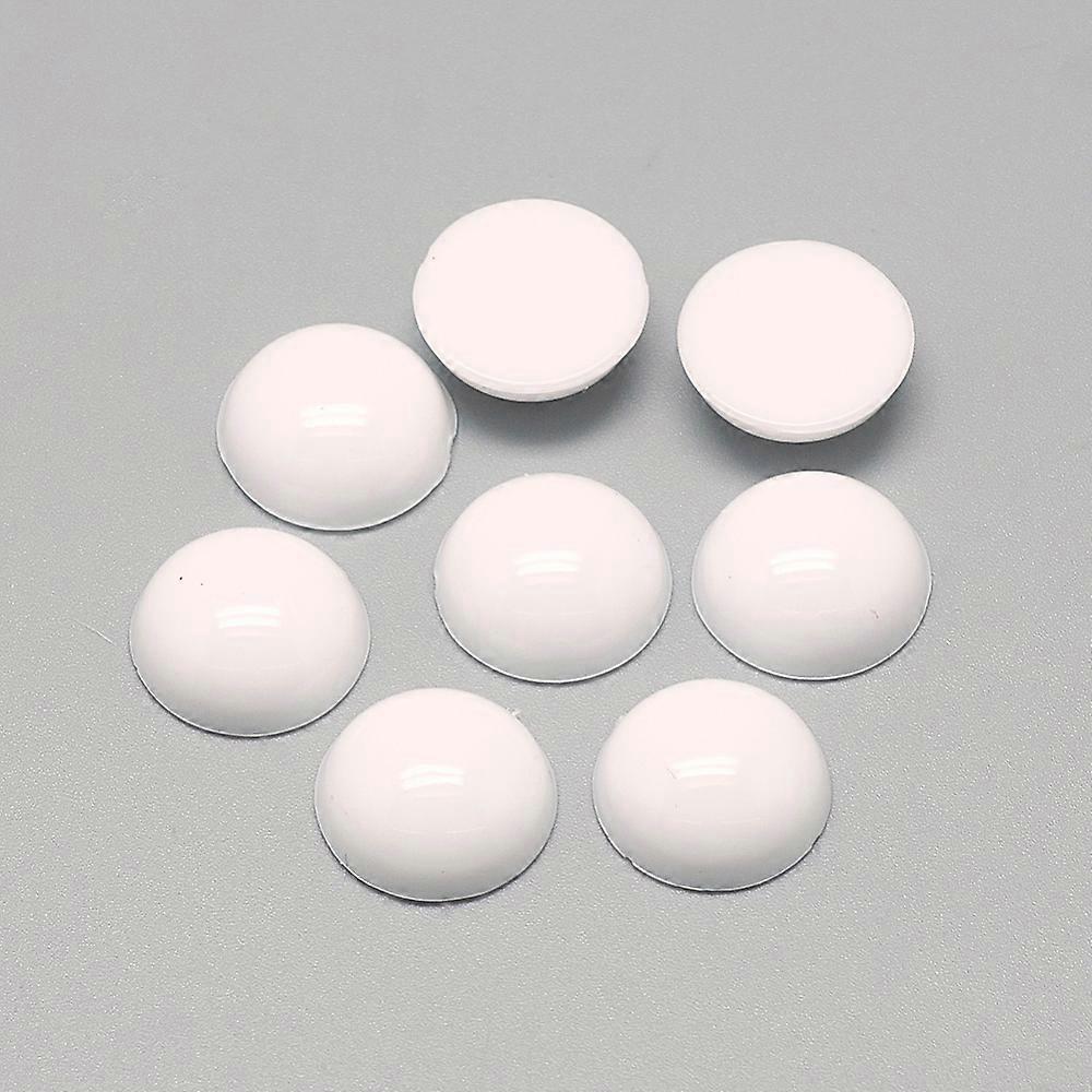 20pcs Acrylic Cabochons Half Round/Dome White 20x6.5~7mm