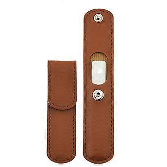 Professional Nano Glass Nail File Transparent Sanding Polishing Grinding Art Manicure with Leather Case
