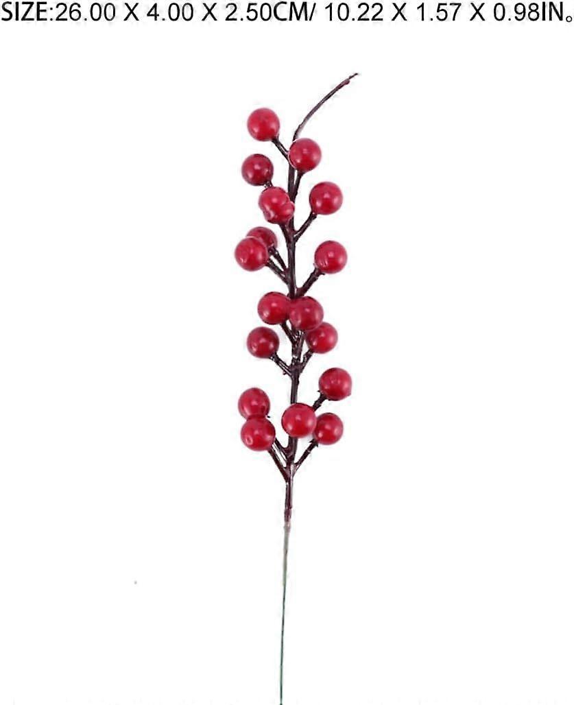 10pcs Simulation Red Berry Artificial Christmas Branches for Decor