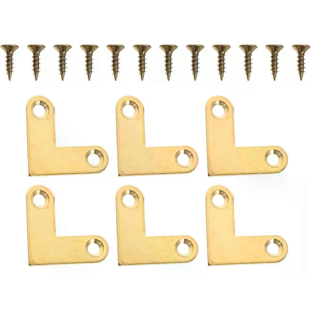 Brass Flat Corner Drawer Fixed Corner Code L Shape 6pcs