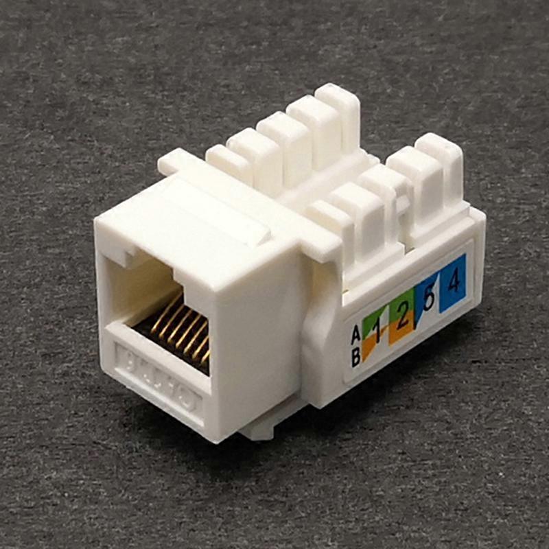 5Pcs Cat6 Rj45 110 Punch Down Keystone Computer Module Network Ethernet Jack