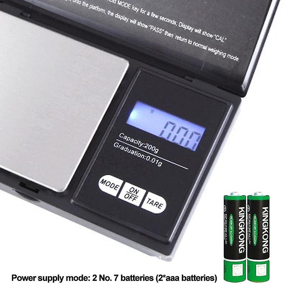 Báscula Digital De Precisión De Bolsillo - 500g X 0.01g, Con Pilas, Pantalla LCD Retroiluminada