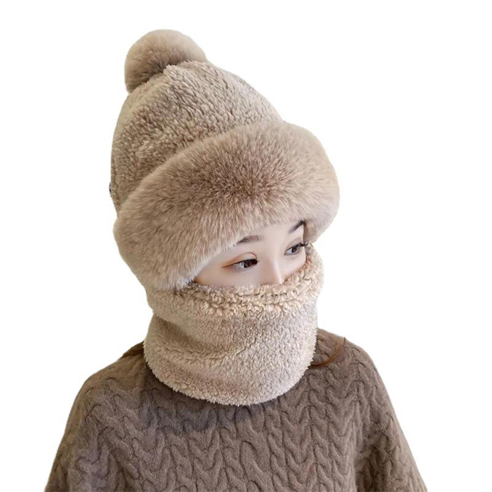 Women's Cycling Windproof Scarf Hat Soft Comfortable Outdoor Warm Hat for Running Camping