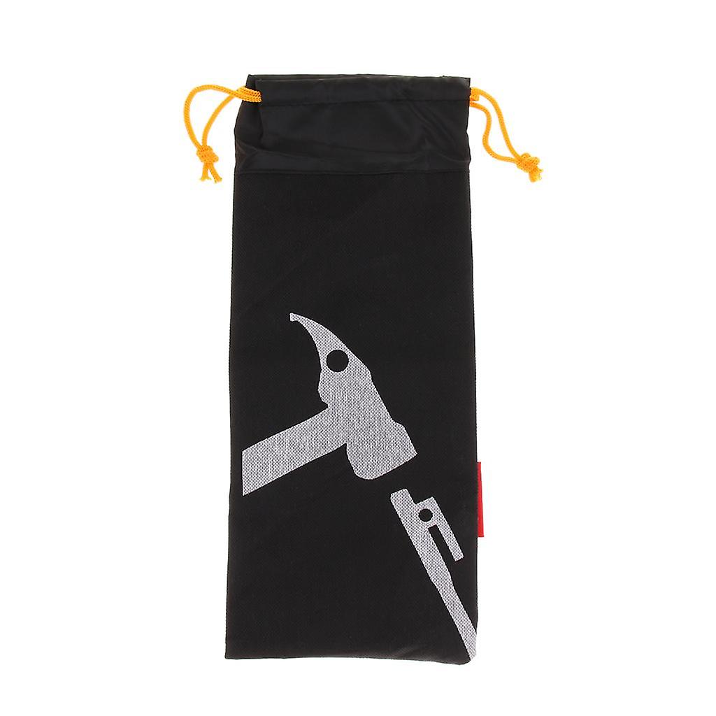 Outdoor Camping Multipurpose Tent Stakes Hammer Drawstring Storage Bag Black