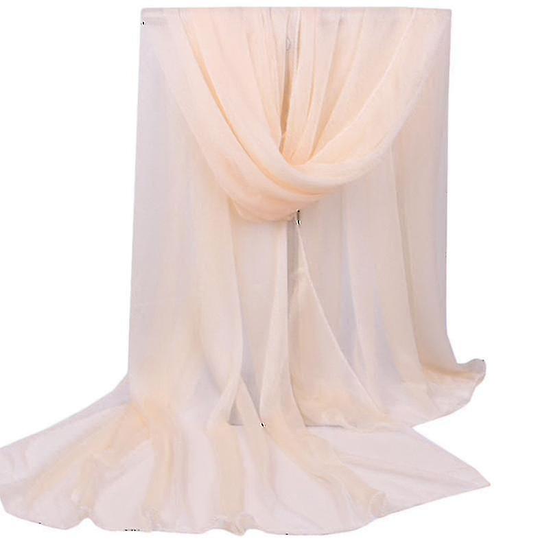 Kvinner Long Chiffon skjerf Soft Shawl Neck Wrap Silke Skjerf Solid Stole