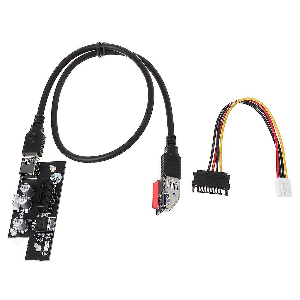 Pci-express 1x To 16x Adapter Riser Card High Speed Usb3.0 Extension Cable