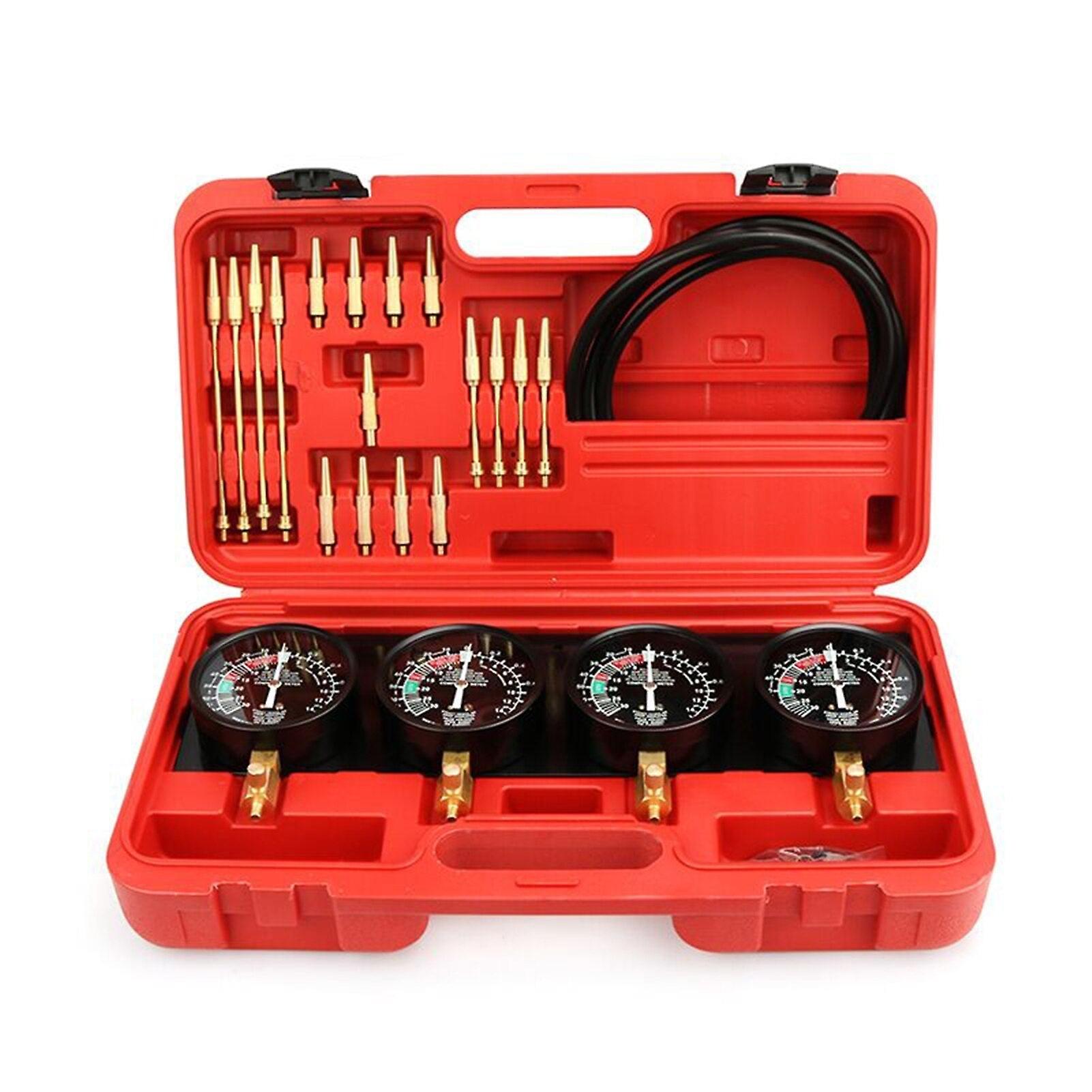 4-Cylinder Vacuum Carburetor Synchronization Balancer Gauge Universal Carb Synchronizer Balancing Gauges Vacuum Pressure Tester