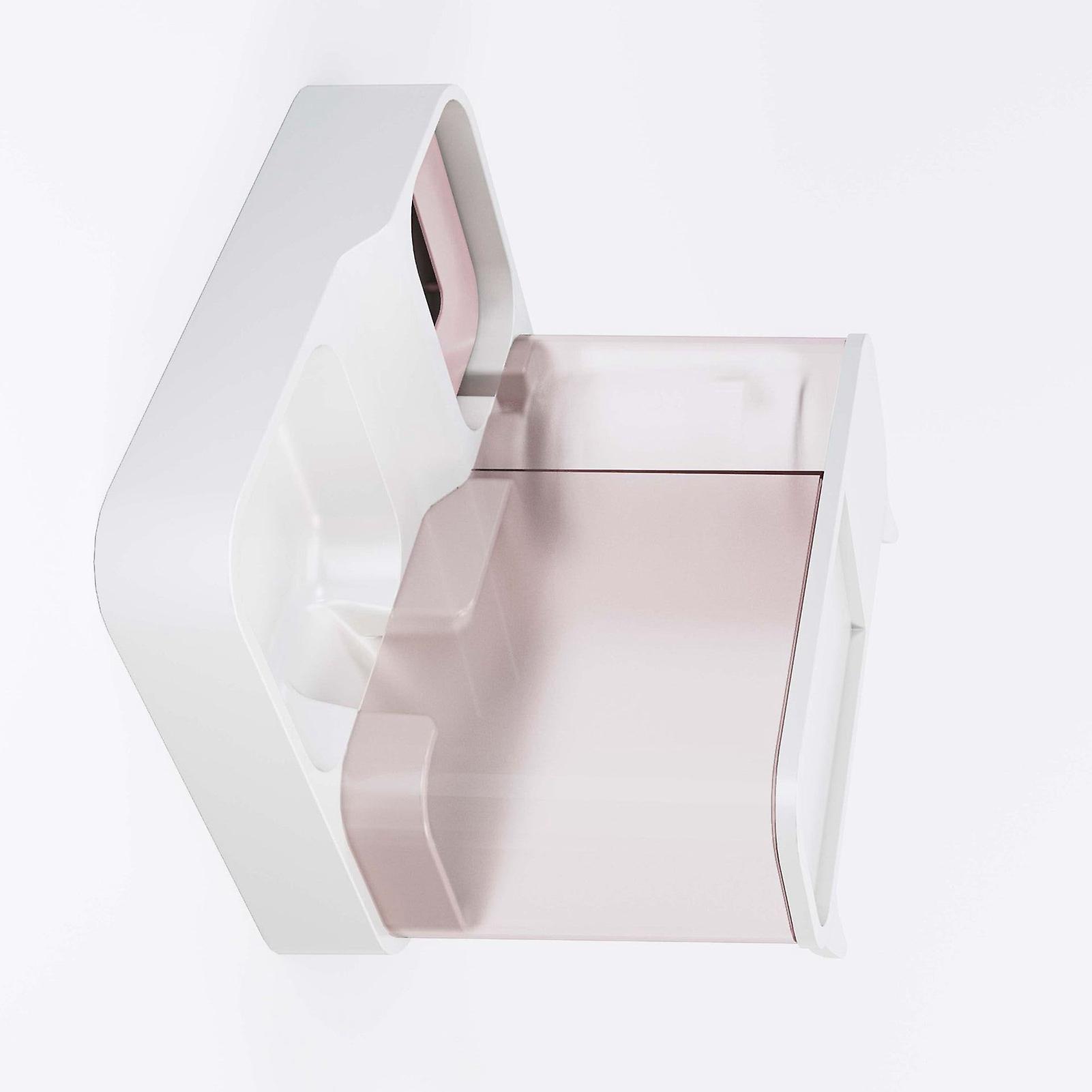 Pet Water Food Dispenser 2 in 1 Large Capacity Transparent Window Automatic Pet Feeder for Dog Cat Pink 