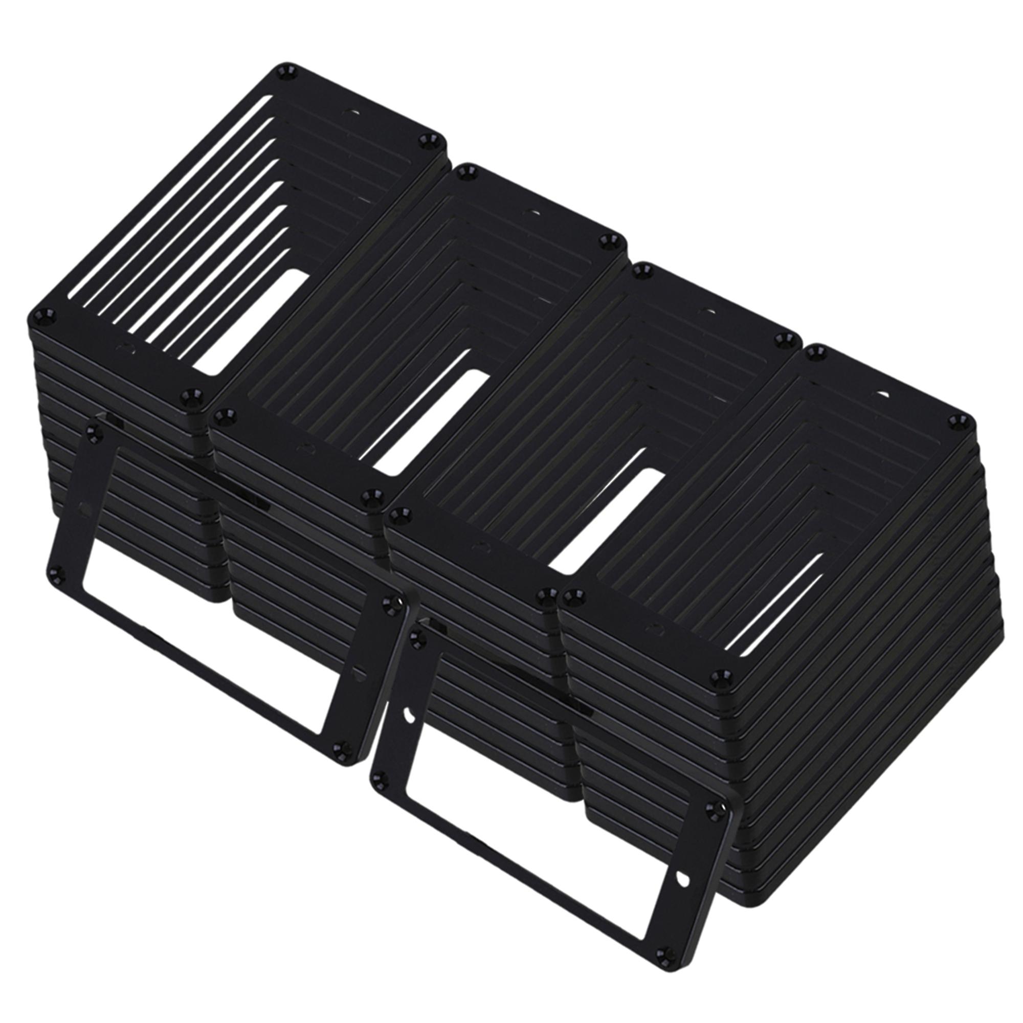40 Pcs 92x45x5mm Black ABS Electric Guitar Flat Humbucker Pickup Frames