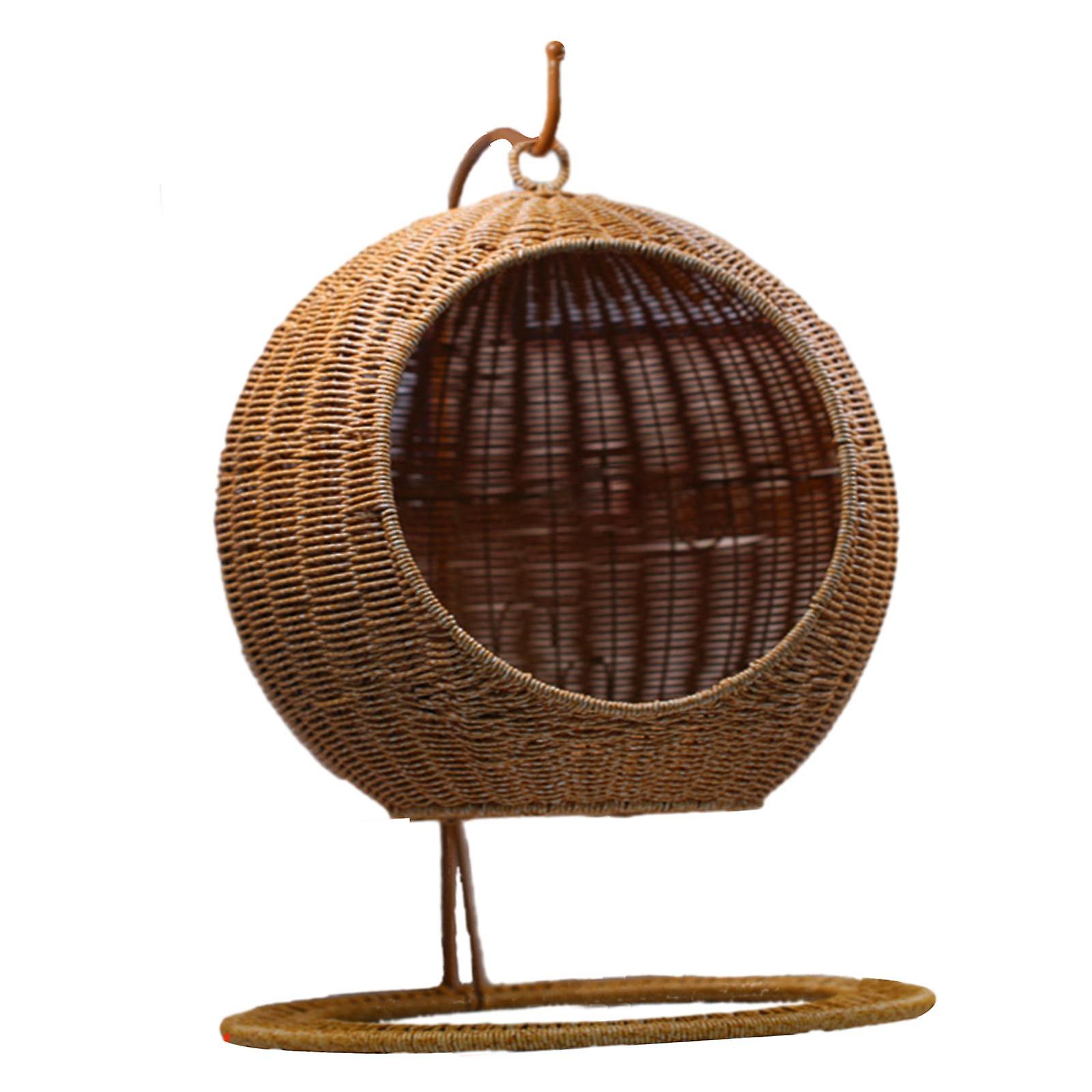 猫スイングベッド洞窟ハンギングバスケットハウス小型中型大型猫用スタンド付き猫用ベッド遊び