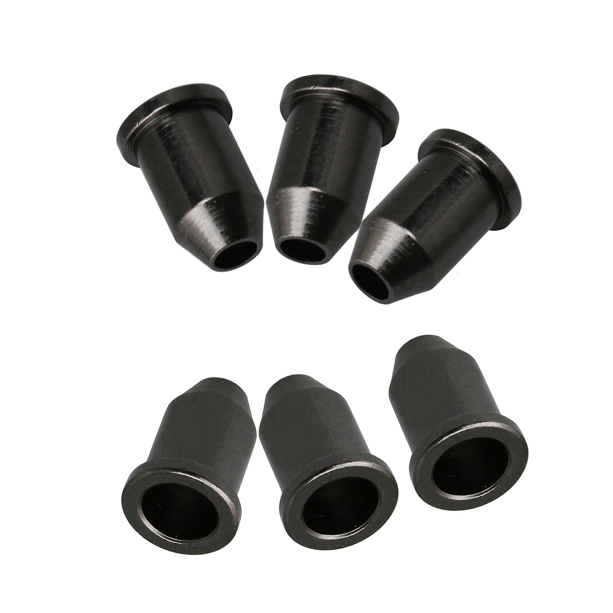 1 SET OF 6 GUITAR STRING MOUNTING FERRULES/STRING BUSHING/BLACK