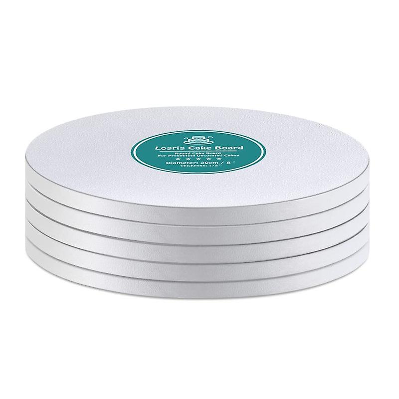 5Pcs/Set 8/10/12-Inch White Cake Board Greaseproof Non-stick Thick Corrugated Paper Round Cake Base