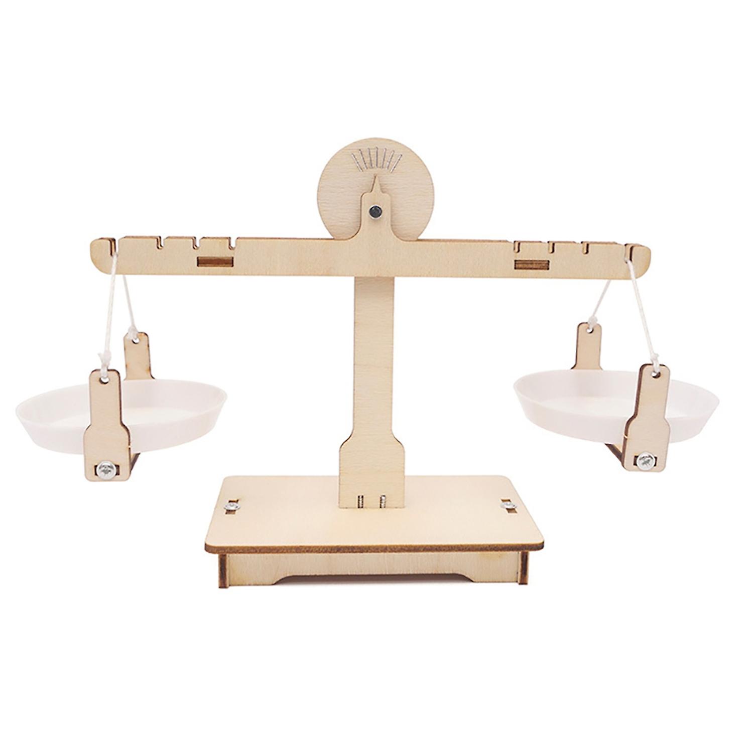 DIY Balance Scale Lever Wooden Weighing Scale Science Math Teaching Scale Early Educational Balancin