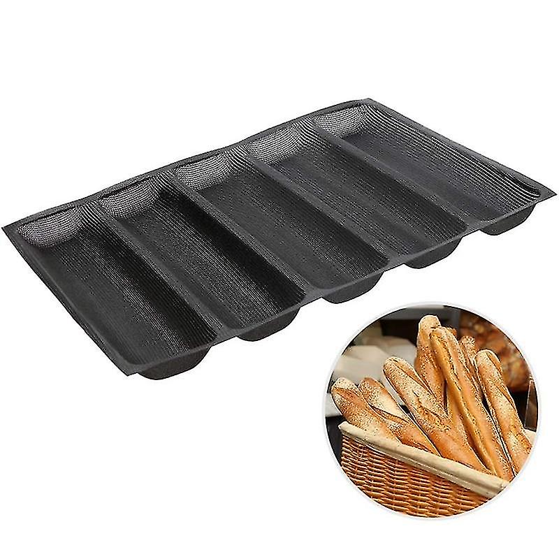 Baking Cookie Sheets Silicone Baguette Pan Non Stick Perforated Fench Bread Pan Forms Hot Dog Molds Baking Liners