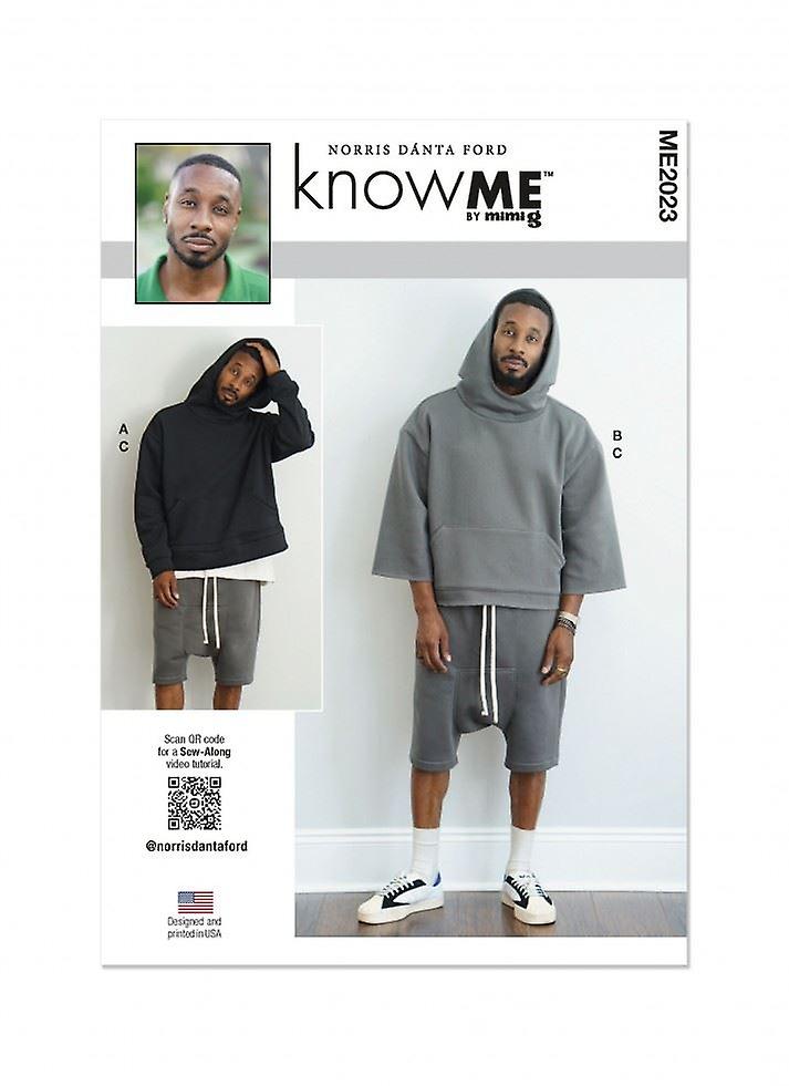 Know Me Sewing Pattern 2023 Men A (S-M-L-XL-XXL) Hoodies, Shorts