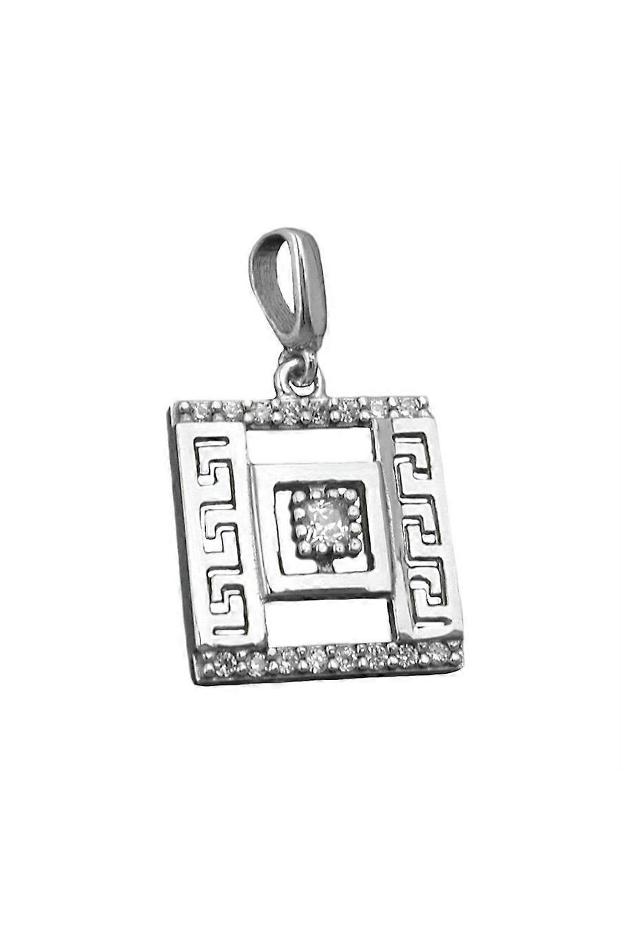 Pendant Roman Pattern Zirconia Silver 925 - Gl90360