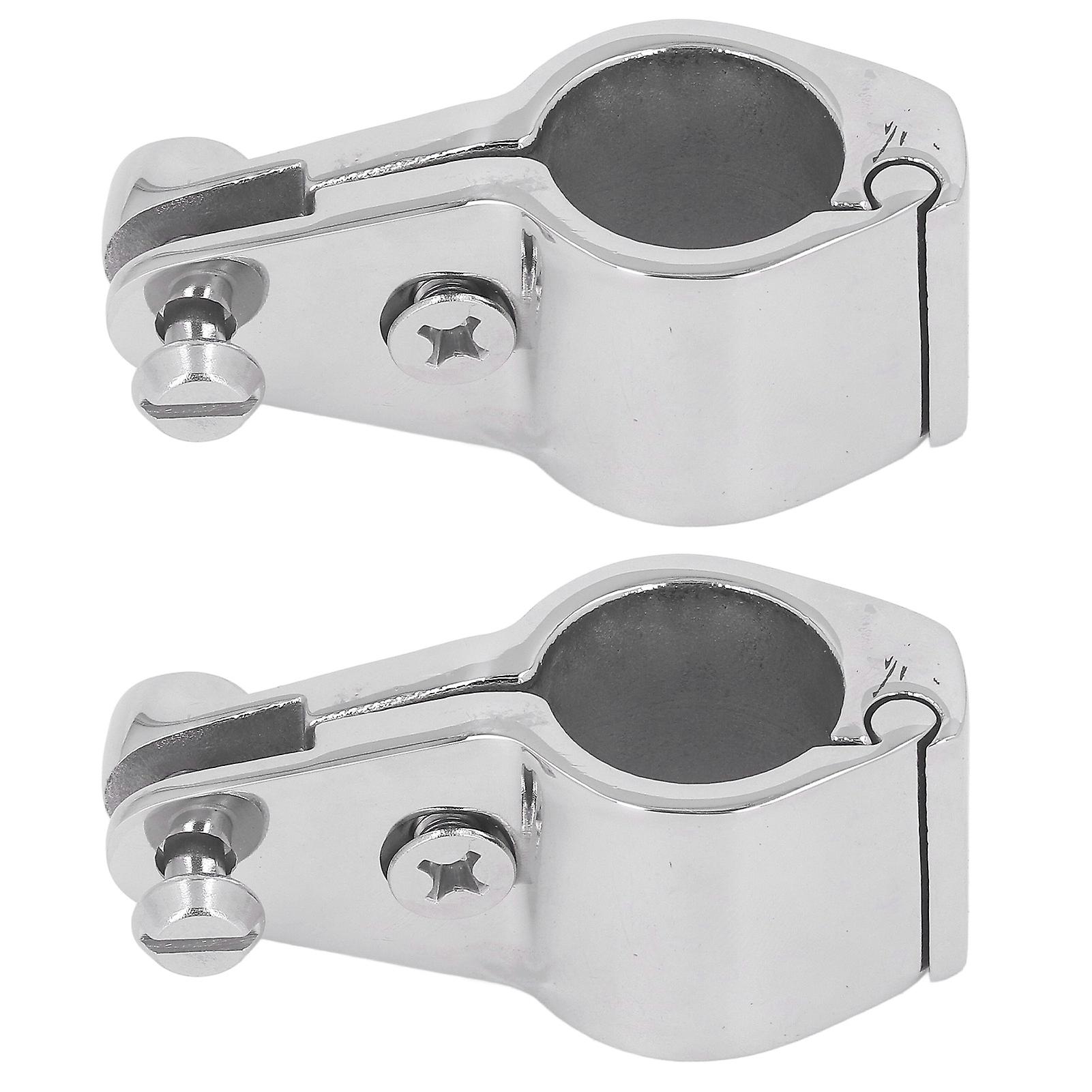 2 Pcs Top Hinge Rail Mount 316 Marine Grade Stainless Steel Bimini Hinged Jaw Slide Boat Yacht Accessories