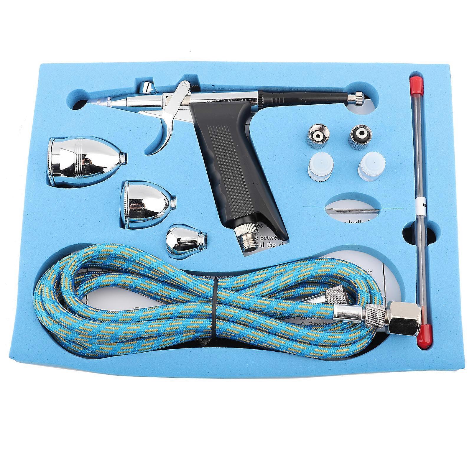 3 Cups Multi Purpose Gravity Spray Gun Trigger Airbrush Set 166 Ak