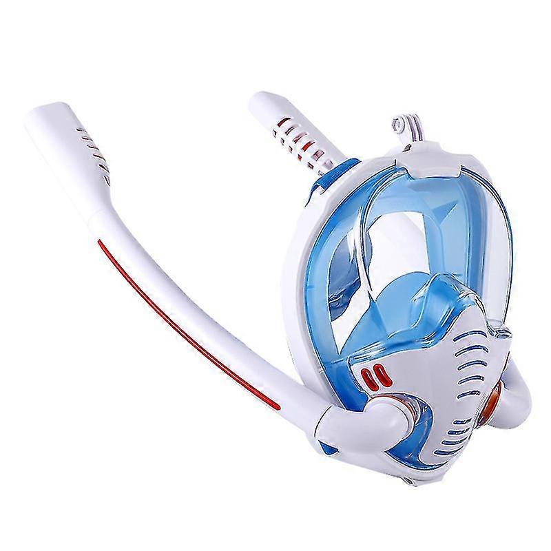 Double Tube Fully Dry Snorkeling Mask With High-definition Anti Fog And Wading