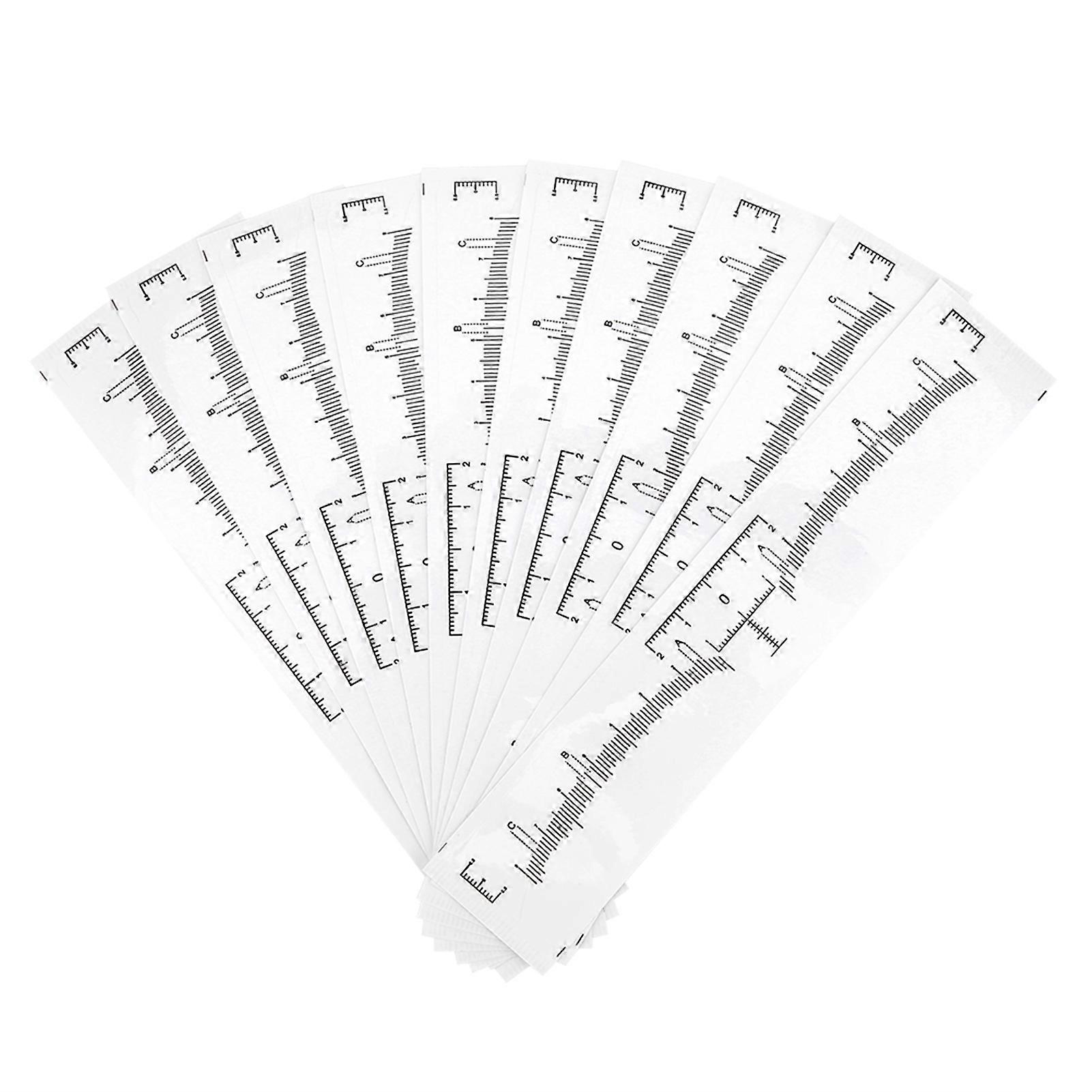100pcs/set Disposable Eyebrow Ruler Makeup Microblading Eyebrow Tattoo Stencil Measurement