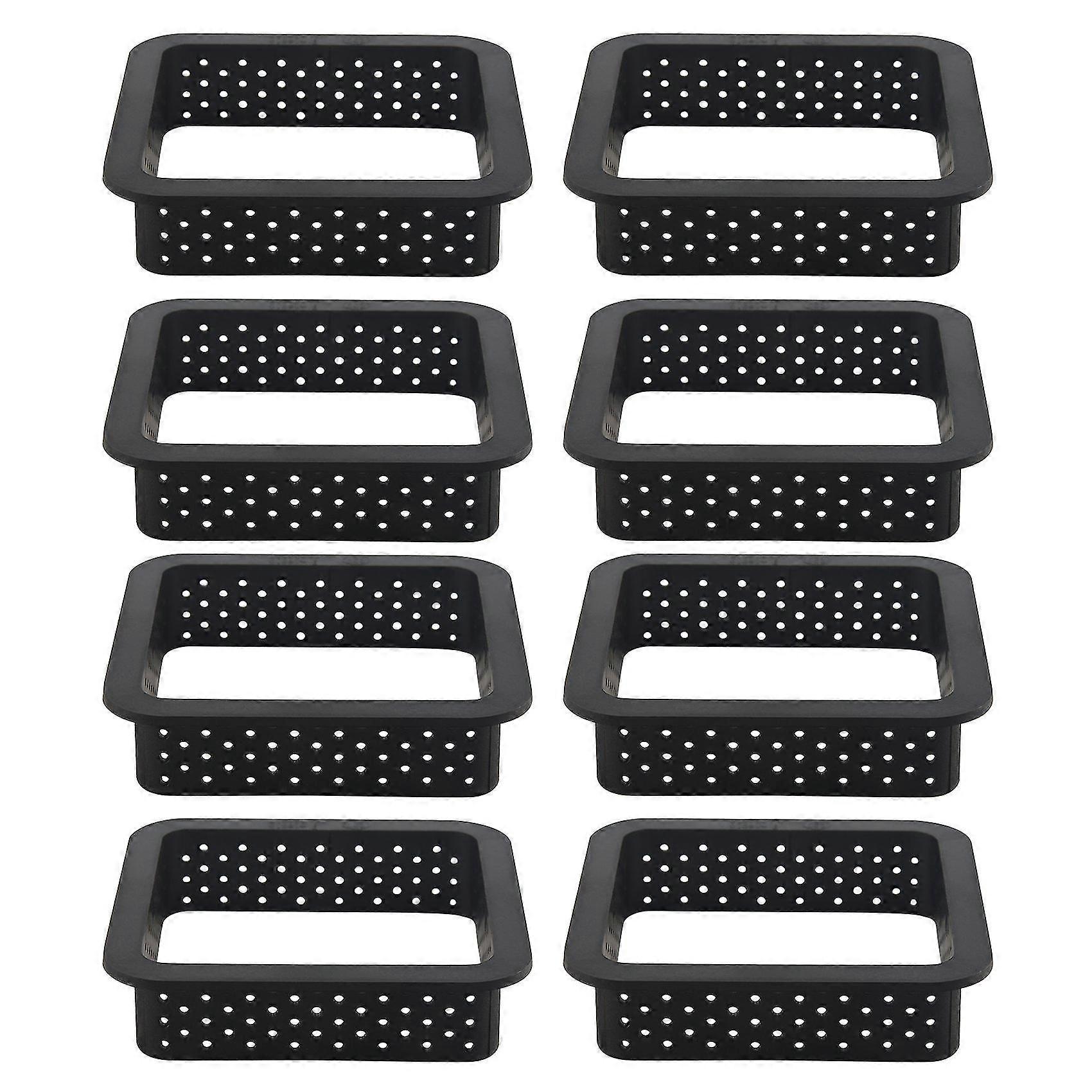 10ピーススクエアタルトリング耐熱穴あきケーキムースリングノンスティック耐熱耐熱皿タルトミニ