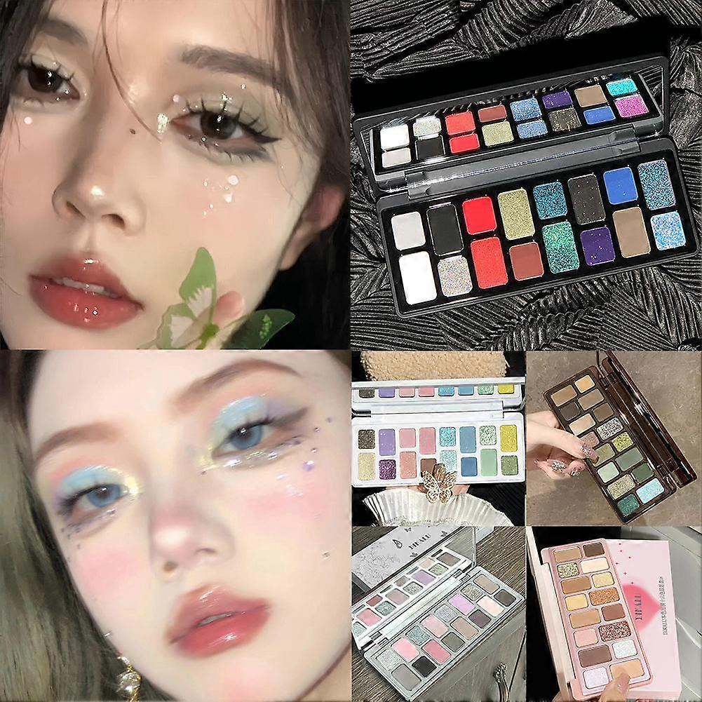06# Favorite Palette (D) $DIKALU 16-color eyeshadow palette Stealing Heart Ambition 2024 Favorite Improvisational Color Makeup Blue Green Earth Gray