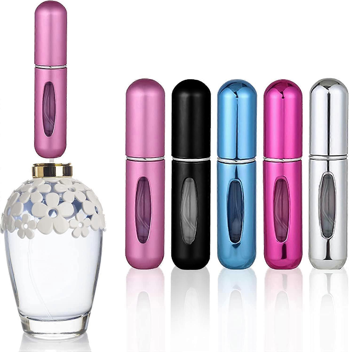 Perfume Travel Refillable Bottles - Portable 5ML Atomizer Set, Travel Essentials, 5 Pack