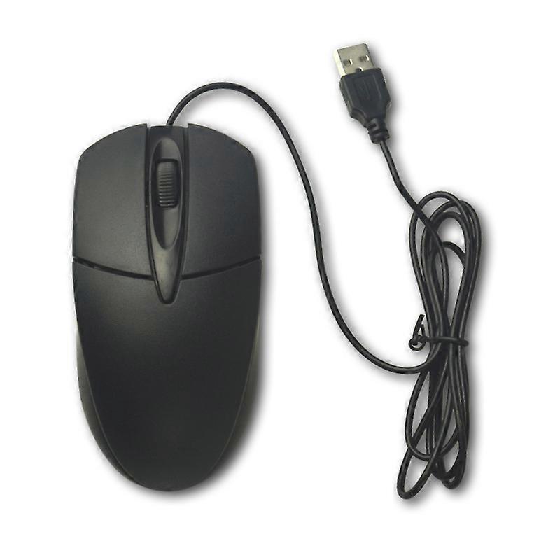 Basics 3-Button USB Wired Mouse - Black USB port