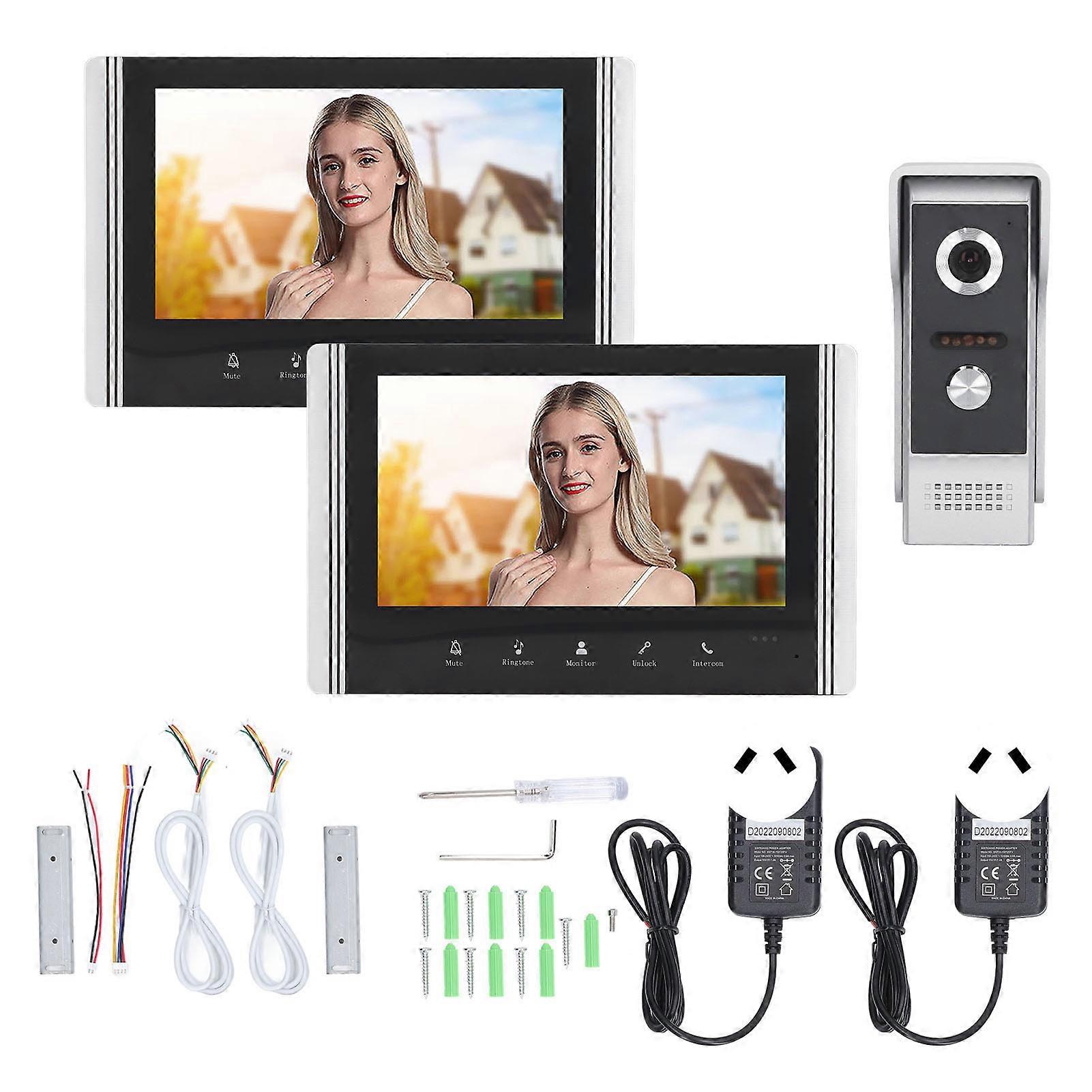 Camera Monitor Doorbell Hd Night Vision App Control Intercom System Wifi Video Doorbell For Villa Apartment Ac 100240v Au Plug