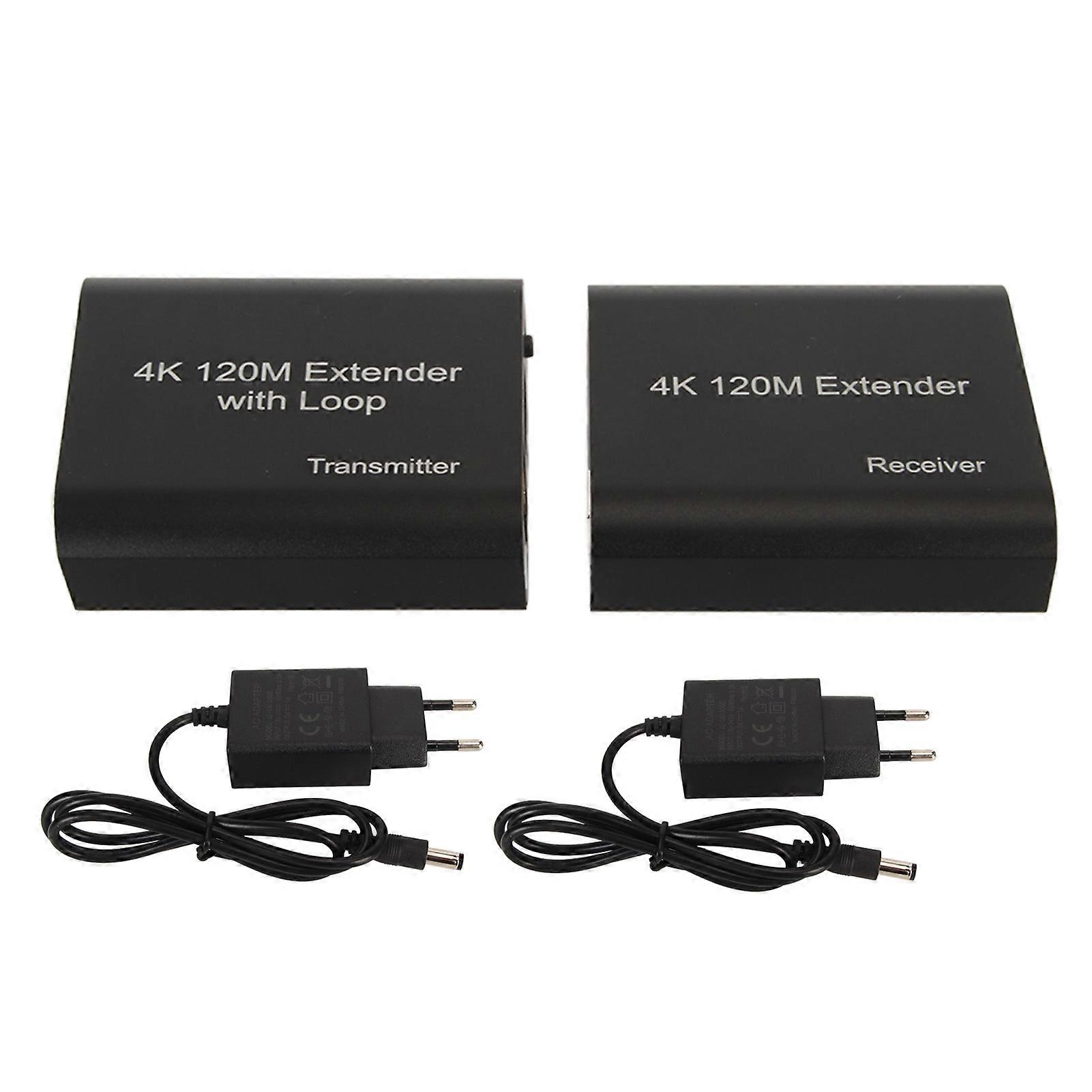 Hd Multimedia Interface Kvm Extender 4k At 30hz Single Channel Network Extender 393.7ft 100240v Eu Plug