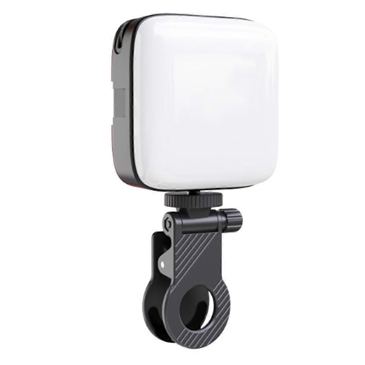Mini LED Fill Light Bi-Color Lighting Cold Shoe for Camera Camcorder Vlog Removable Clip-on Photography Light Black