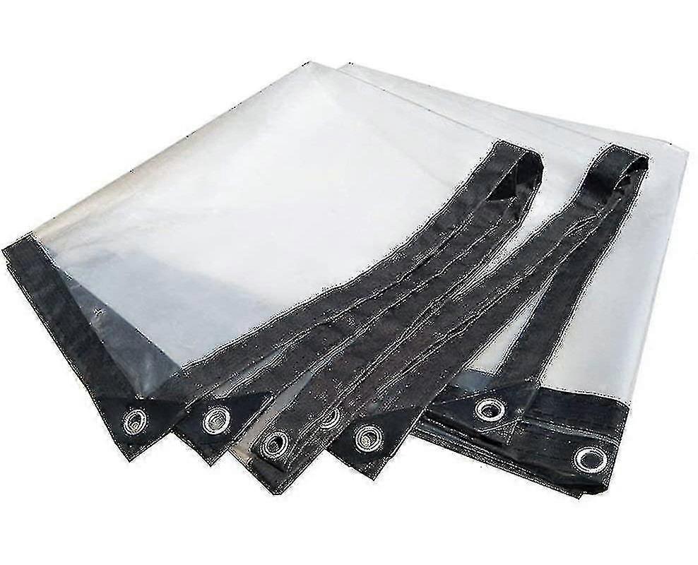 Bâche transparente imperméable et résistante avec œillets