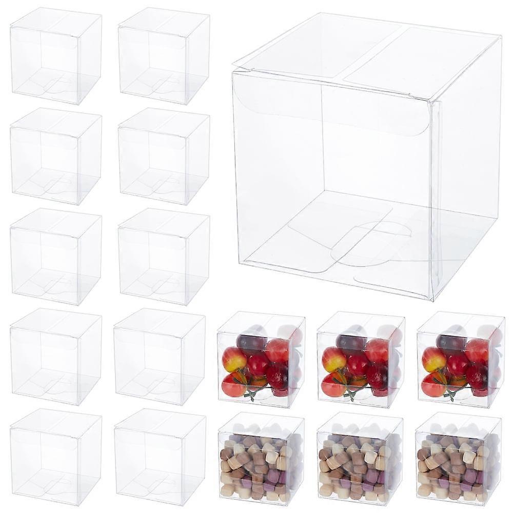 30 Pcs Transparent Plastic PVC Gift Packaging Waterproof Folding Box Clear