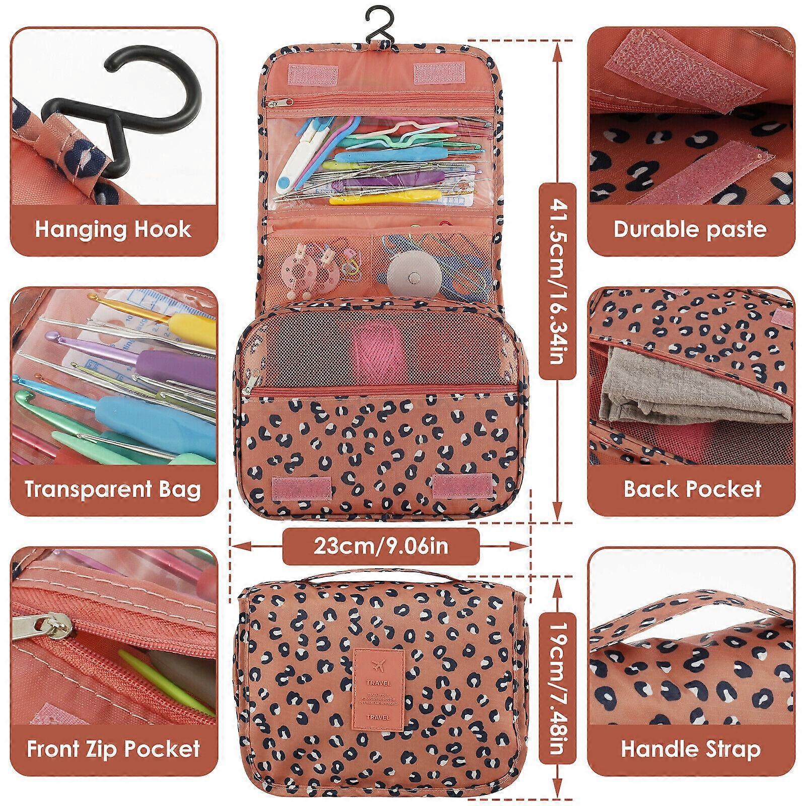 59Pcs Crochet Hooks Kit Knitting Starter Kit Ergonomic Crochet Soft Grip Handle