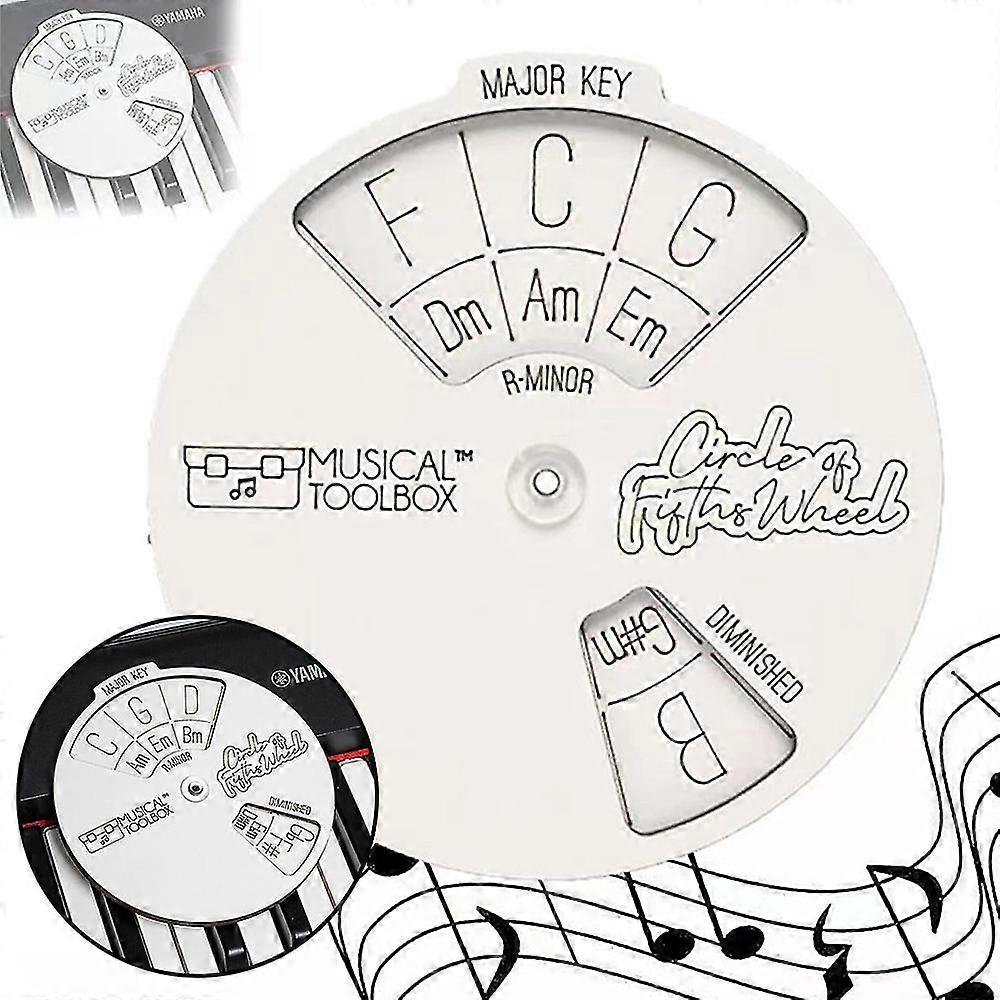 Circle Of Fifths Wheel Wooden Melody Tool For Notes Chords Key Signature Musical