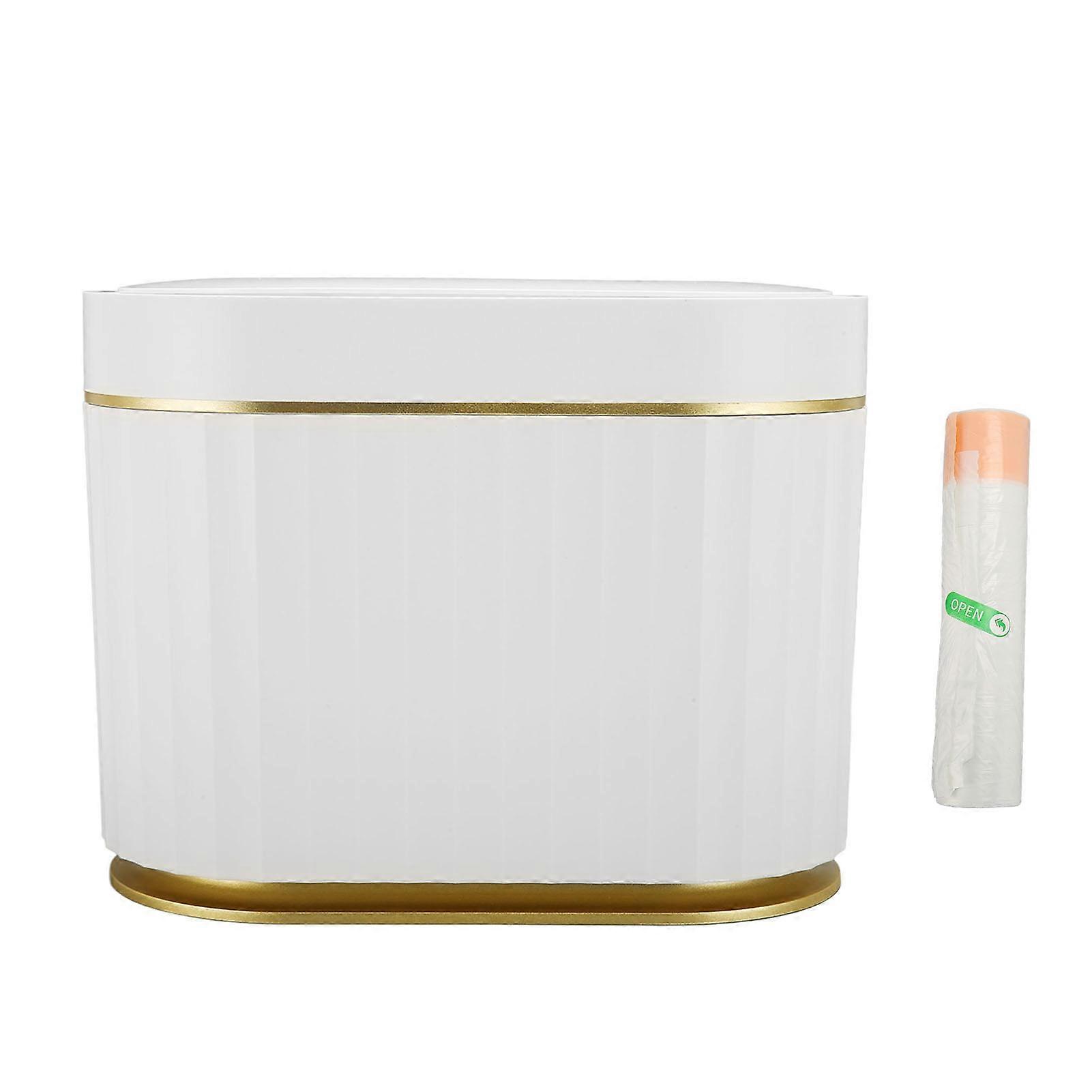 Smart Trash Can Light Luxury Innovative IPX5 Waterproof Sensitive Smart Induction Trash Can for Desktop Bedside Study