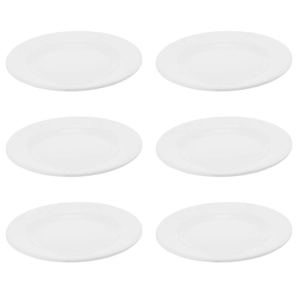 6Pcs Round Melamine Plate Unbreakable Dinner Plates Appetizer Plates Salad Dish