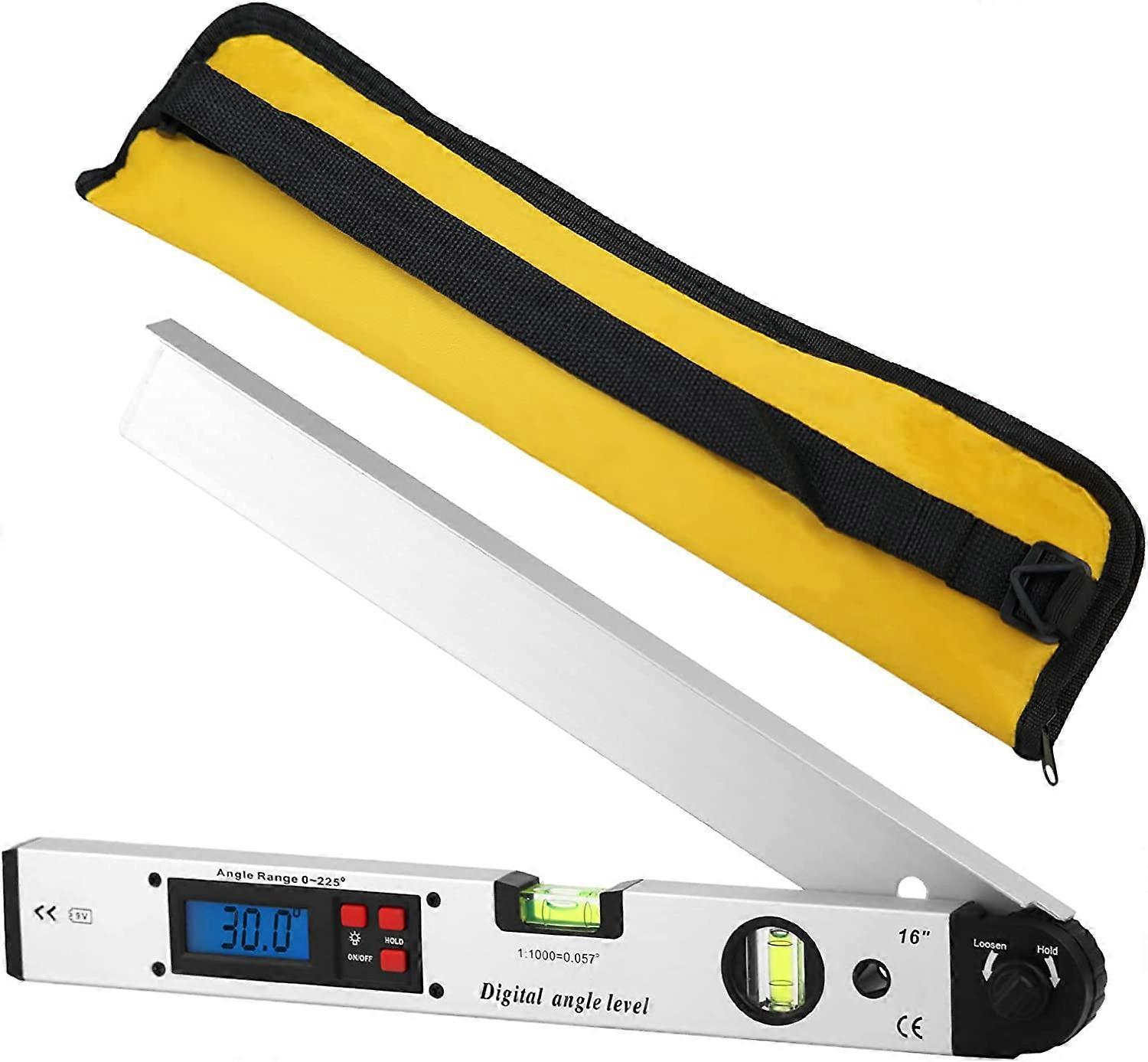 Digital angle rapporteur 0 ~ 225  Digital Finder Rule 400mm, digital horizontal angle measurer with bubble level indicator, for wood work and work at 